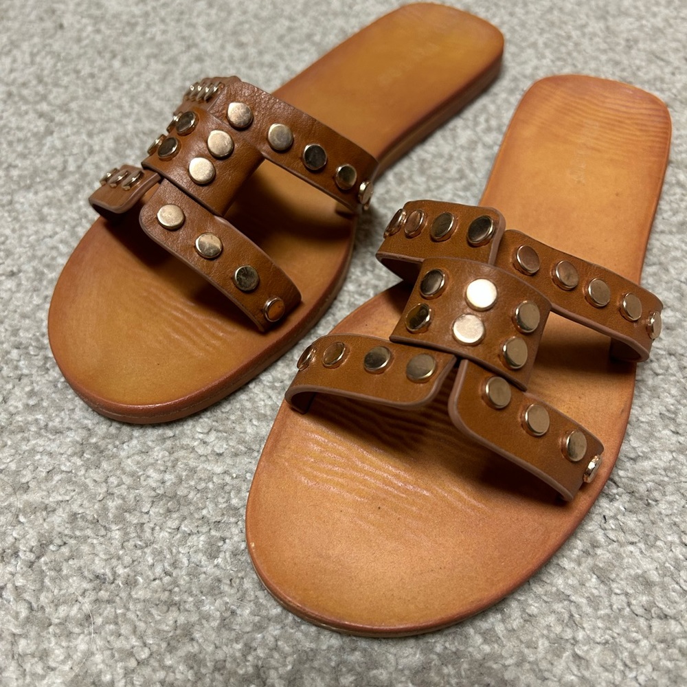 Bamboo Cognac Sandals